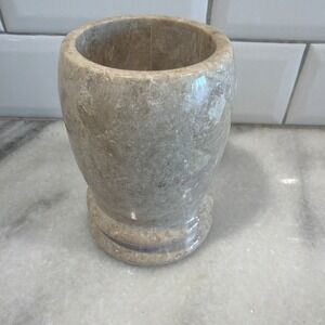 Creative Home Beige Marble Tumbler Toothbrush &‎ Brush Holder Organizer GW992